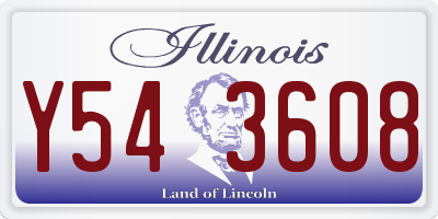 IL license plate Y543608