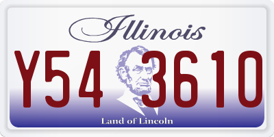 IL license plate Y543610
