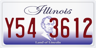 IL license plate Y543612
