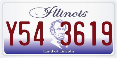 IL license plate Y543619