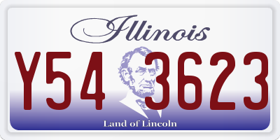 IL license plate Y543623