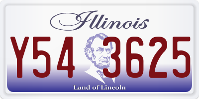 IL license plate Y543625