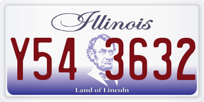 IL license plate Y543632