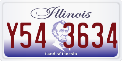 IL license plate Y543634