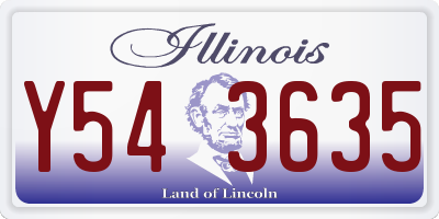 IL license plate Y543635