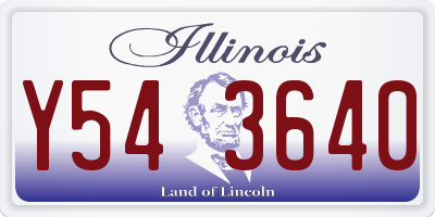 IL license plate Y543640