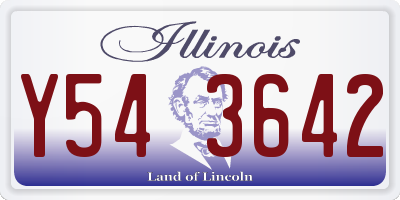 IL license plate Y543642