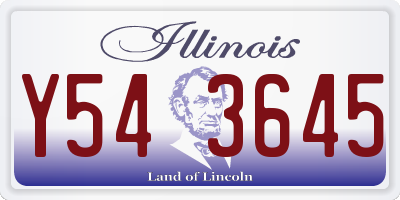 IL license plate Y543645