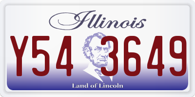 IL license plate Y543649
