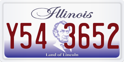 IL license plate Y543652