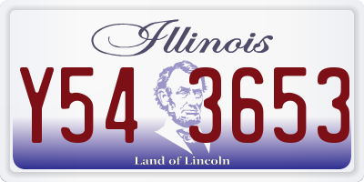 IL license plate Y543653