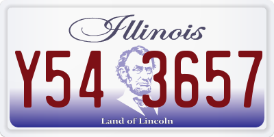 IL license plate Y543657