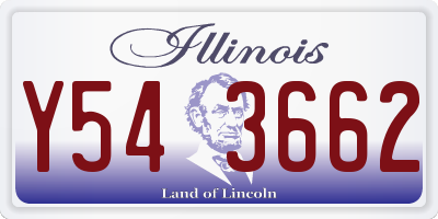 IL license plate Y543662