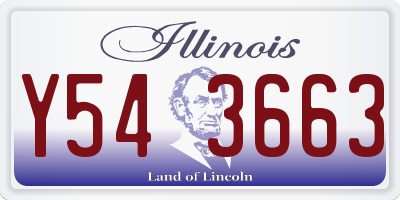 IL license plate Y543663