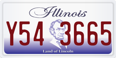 IL license plate Y543665