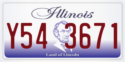 IL license plate Y543671