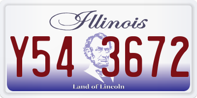 IL license plate Y543672