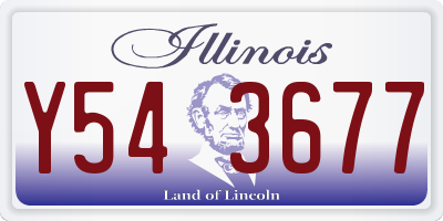 IL license plate Y543677