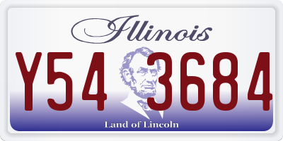 IL license plate Y543684