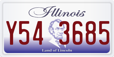 IL license plate Y543685