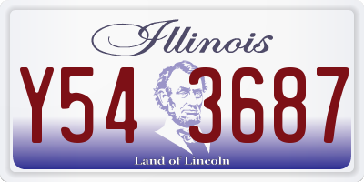 IL license plate Y543687