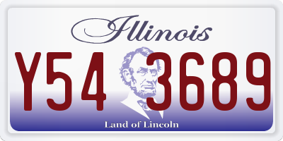 IL license plate Y543689