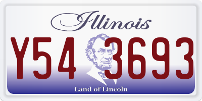 IL license plate Y543693