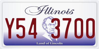 IL license plate Y543700