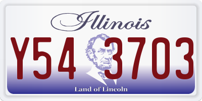 IL license plate Y543703