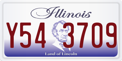 IL license plate Y543709