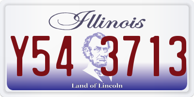 IL license plate Y543713