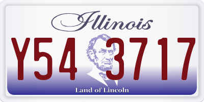 IL license plate Y543717
