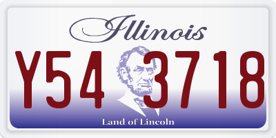 IL license plate Y543718
