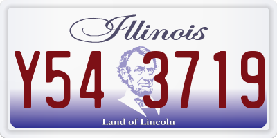 IL license plate Y543719
