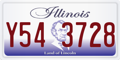 IL license plate Y543728