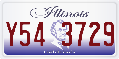 IL license plate Y543729