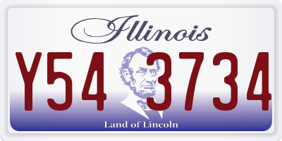 IL license plate Y543734