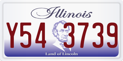 IL license plate Y543739