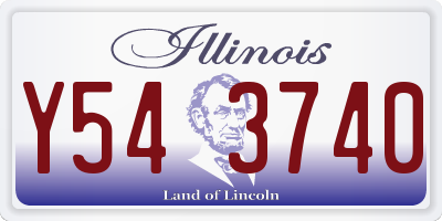 IL license plate Y543740