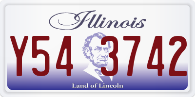 IL license plate Y543742