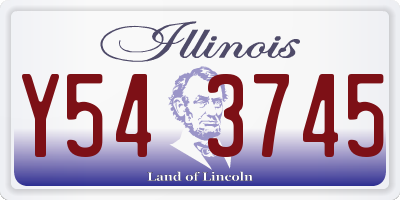 IL license plate Y543745