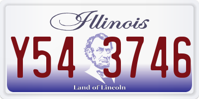 IL license plate Y543746