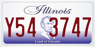 IL license plate Y543747