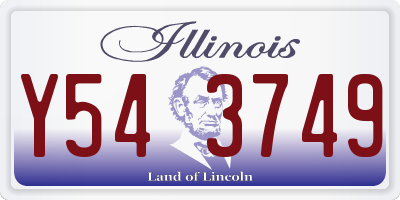 IL license plate Y543749