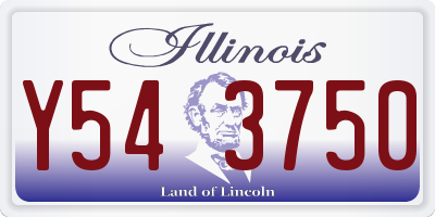 IL license plate Y543750