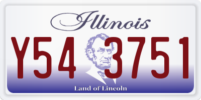 IL license plate Y543751