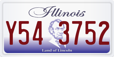 IL license plate Y543752
