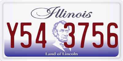 IL license plate Y543756