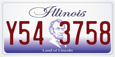 IL license plate Y543758