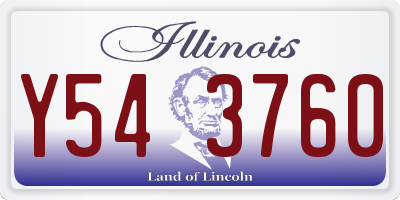 IL license plate Y543760